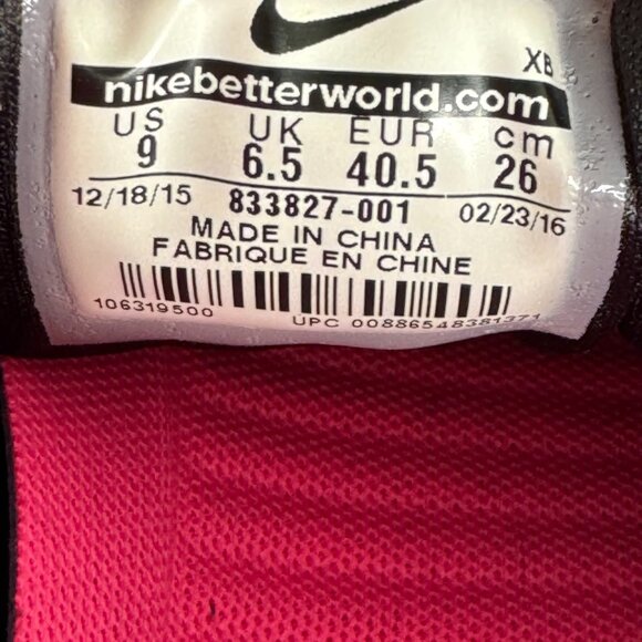 Nike XB Black Mesh Hot Pink Women's Athletic Shoes Size 9 - Picture 5 of 5